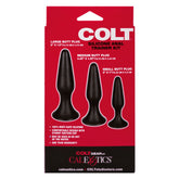 Colt Silicone Anal Trainer Kit 3 Gradually Sized Black Silicone Plugs > Anal Range > Butt Plug Kits